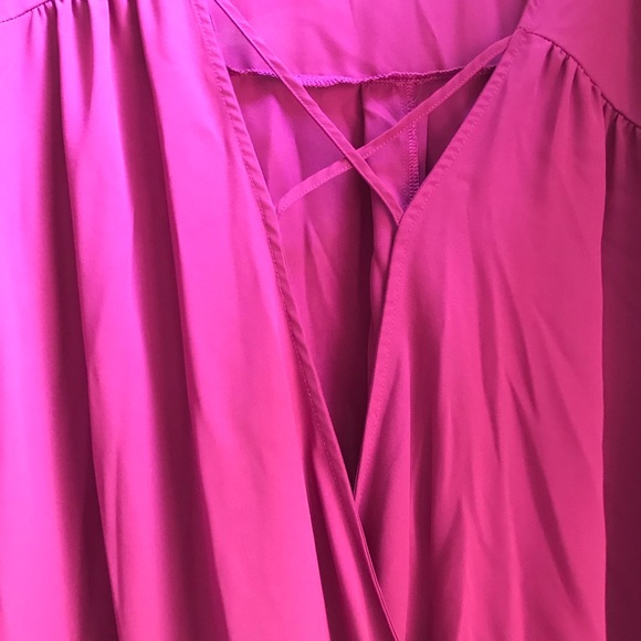 Charlotte Russe criss cross shirt. Worn once.Pink - Picture 3 of 3